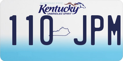 KY license plate 110JPM