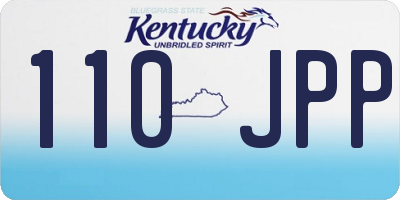 KY license plate 110JPP