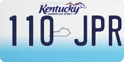 KY license plate 110JPR