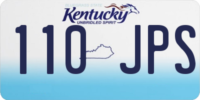 KY license plate 110JPS