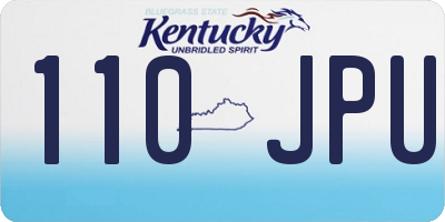 KY license plate 110JPU