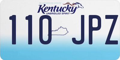 KY license plate 110JPZ