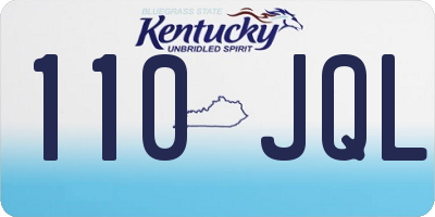KY license plate 110JQL