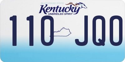 KY license plate 110JQO