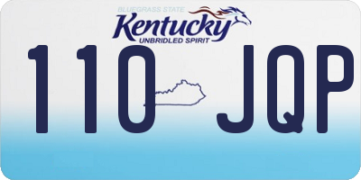 KY license plate 110JQP