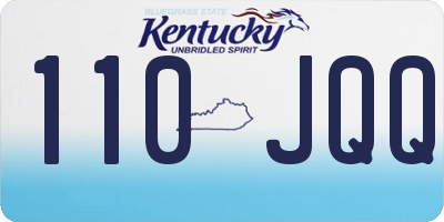 KY license plate 110JQQ