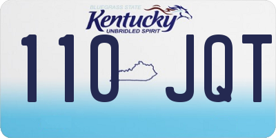 KY license plate 110JQT