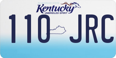 KY license plate 110JRC