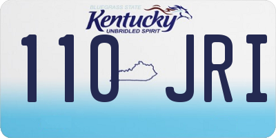 KY license plate 110JRI