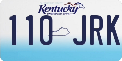 KY license plate 110JRK