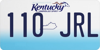 KY license plate 110JRL