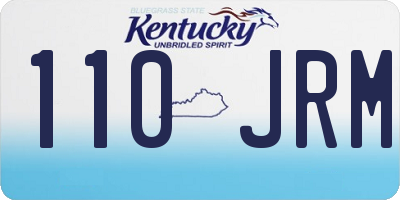 KY license plate 110JRM