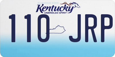 KY license plate 110JRP
