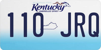 KY license plate 110JRQ