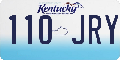 KY license plate 110JRY