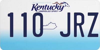 KY license plate 110JRZ