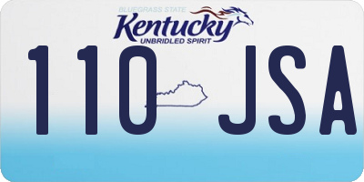 KY license plate 110JSA