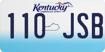 KY license plate 110JSB