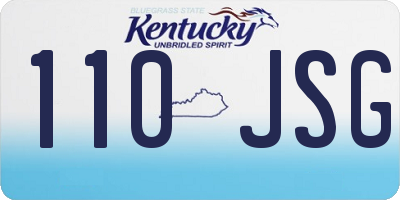 KY license plate 110JSG