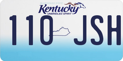 KY license plate 110JSH