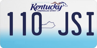 KY license plate 110JSI