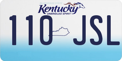 KY license plate 110JSL