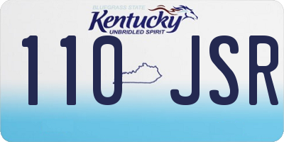 KY license plate 110JSR