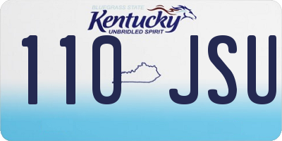 KY license plate 110JSU