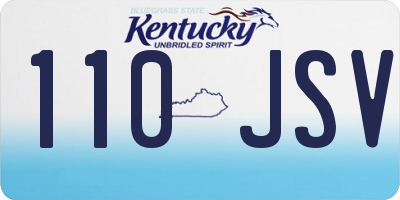 KY license plate 110JSV