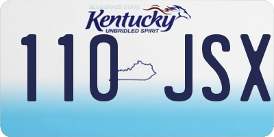 KY license plate 110JSX