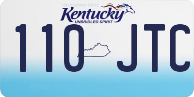 KY license plate 110JTC