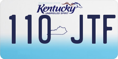 KY license plate 110JTF