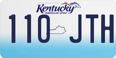 KY license plate 110JTH