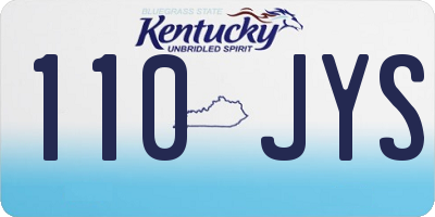 KY license plate 110JYS