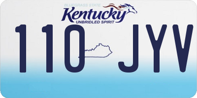 KY license plate 110JYV