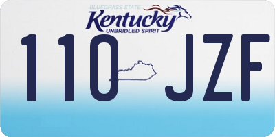 KY license plate 110JZF