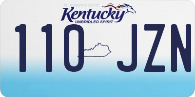 KY license plate 110JZN
