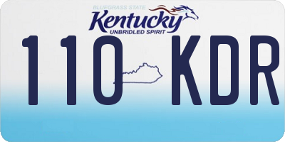 KY license plate 110KDR