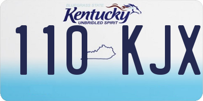KY license plate 110KJX