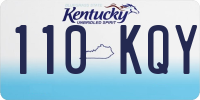 KY license plate 110KQY