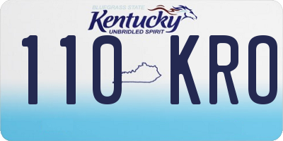 KY license plate 110KRO