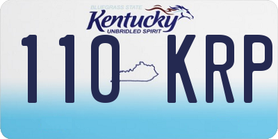 KY license plate 110KRP