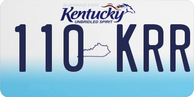 KY license plate 110KRR