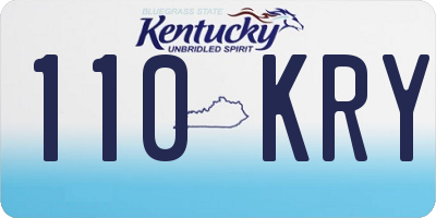 KY license plate 110KRY