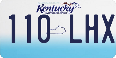 KY license plate 110LHX