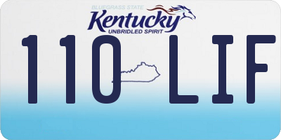 KY license plate 110LIF