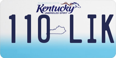 KY license plate 110LIK