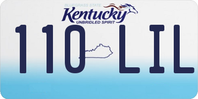 KY license plate 110LIL