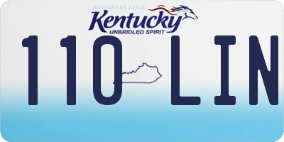 KY license plate 110LIN