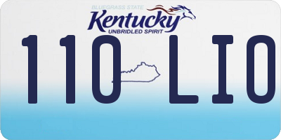 KY license plate 110LIO